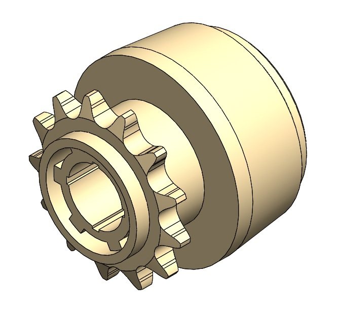 Pipe Plug Ø50x1,3 - Sprocket P1/2 Z13 (removable Hub)