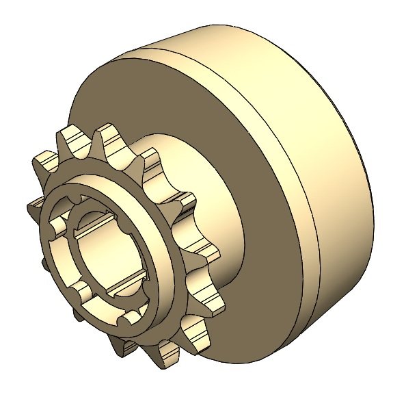 Pipe Plug Ø65x1,5 - Sprocket P1/2 Z13 (removable Hub)